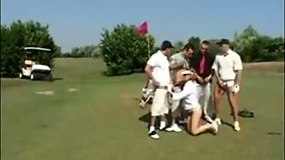 Interracial Golf Course Gang Bang