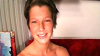 Dirty blonde slut gets horny jerking video 2