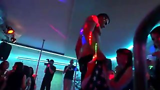 Horny girls get entirely foolish and naked at hardcore party