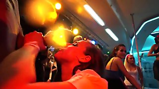 Horny clubbers fucking in public