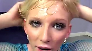 Alexa Lynn Gets some Serious Cum Bath After  Intense Oral Gangbang