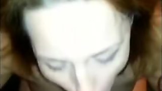 Kinky housewife blowing cocks